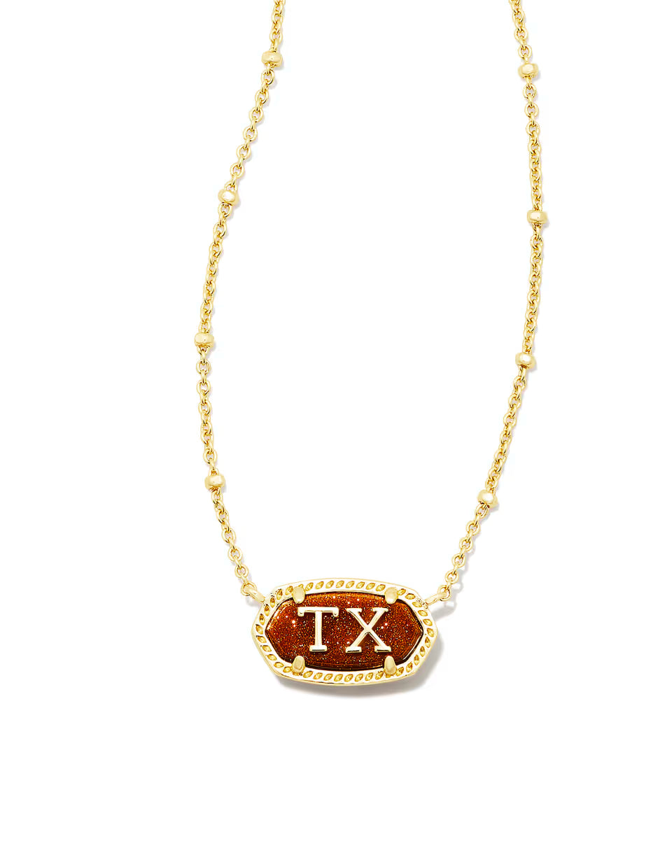 Elisa Gold Texas Necklace in Ivory Mother-of-Pearl