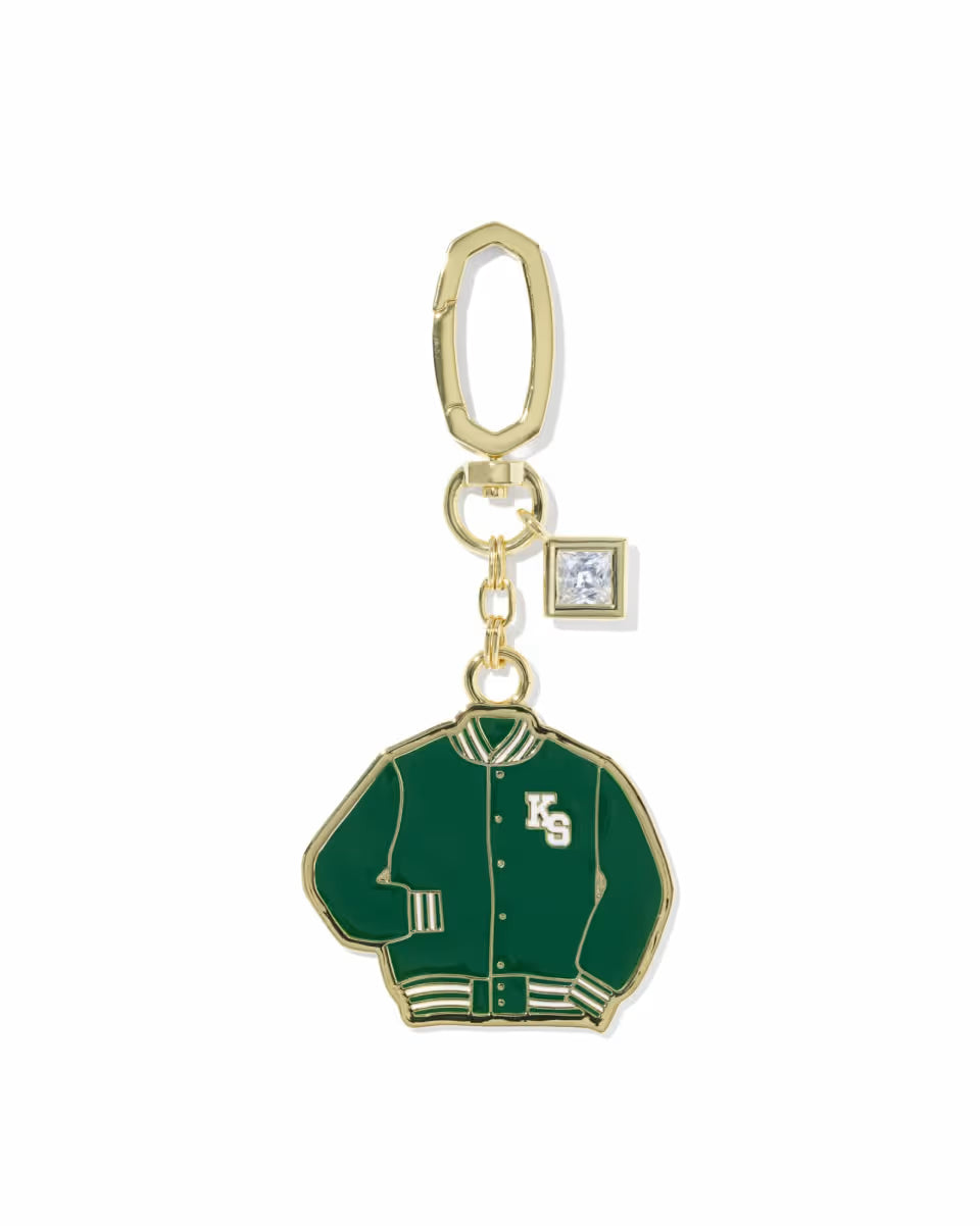 Varsity Jacket Enamel Gold Bag Charm