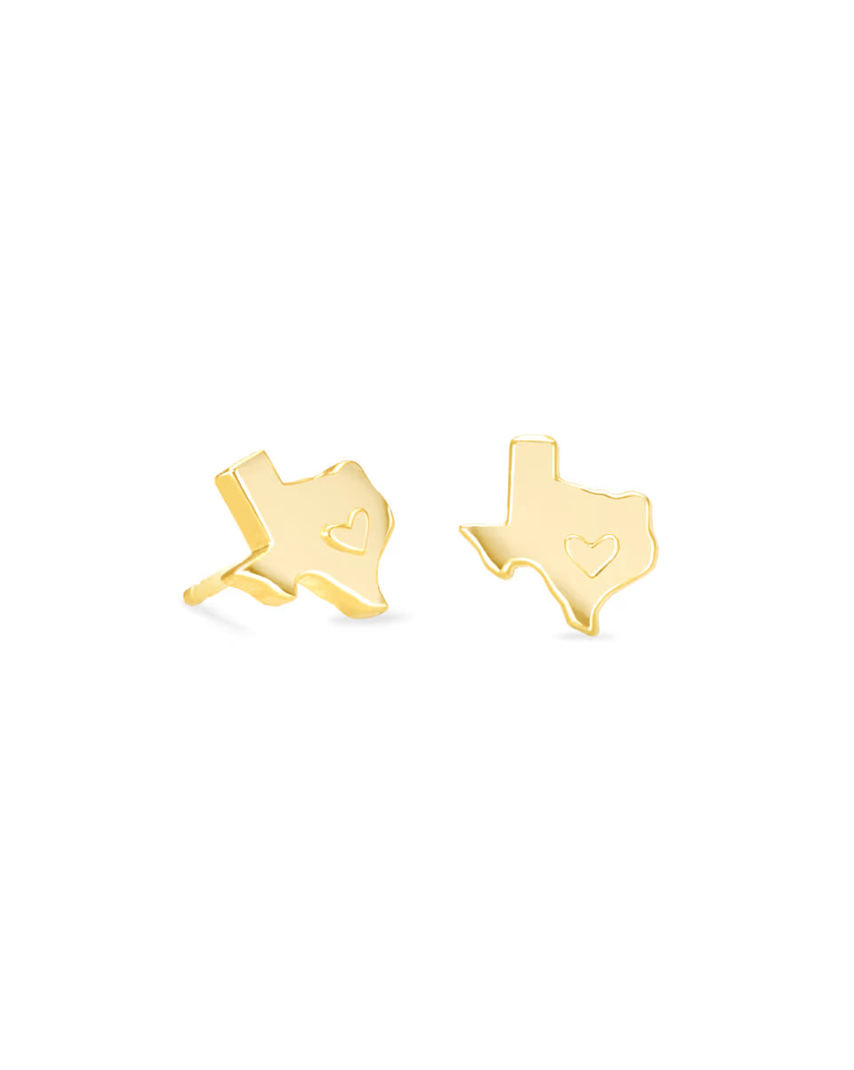 Texas Stud Earrings in Sterling Silver