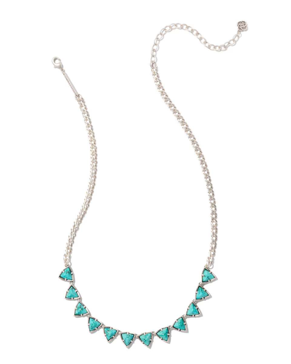 Robby Vintage Gold Strand Necklace in Variegated Turquoise Magnesite