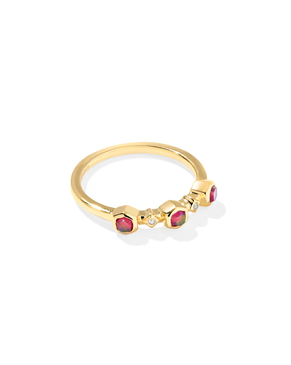Davie Trio Sterling Silver Band Ring
