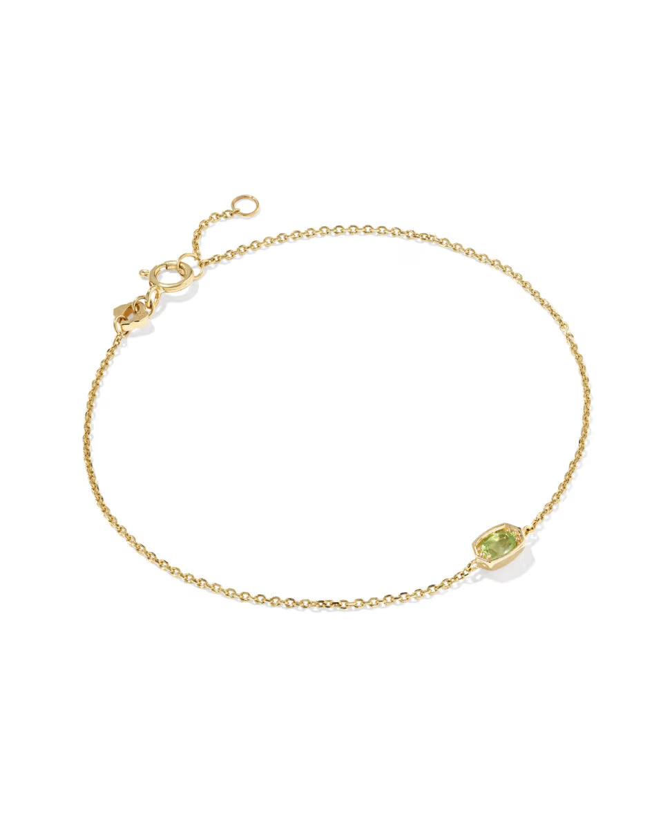 Marisa 14k Yellow Gold May Oval Solitaire Bracelet