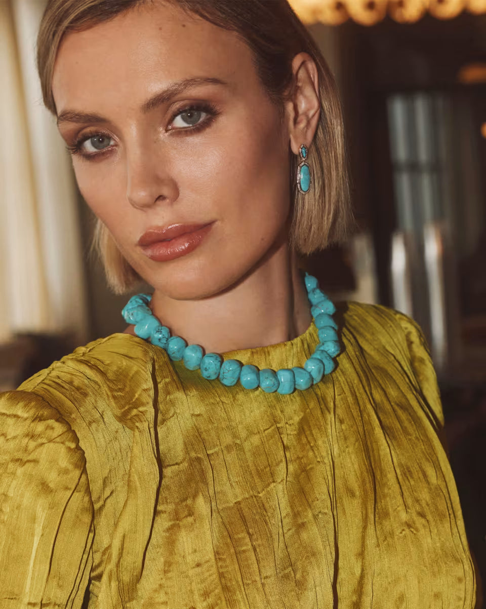 Townes Vintage Gold Beaded Collar Necklace