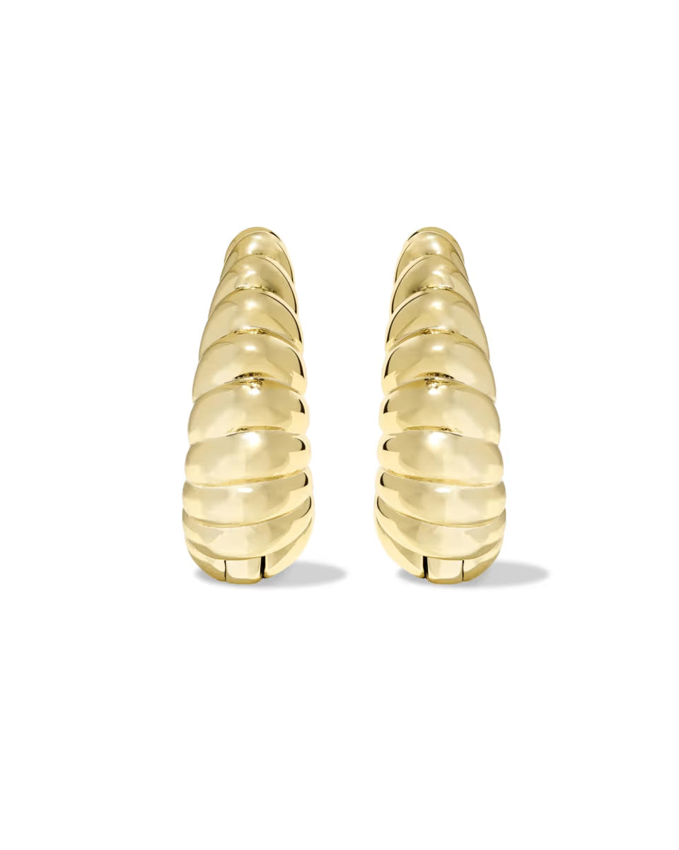 Sandy Gold Huggie Earrings