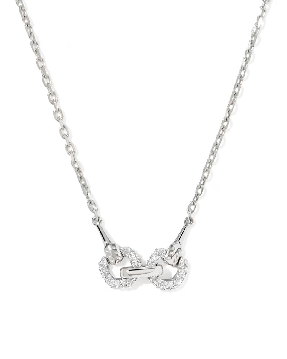Beau 14k White Gold Short Pendant Necklace