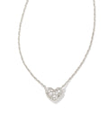 Ari Gold Pave Crystal Heart Necklace in White CZ