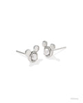 Disney | Kendra Scott Silver Mickey Mouse Stud Earrings in Freshwater Cultured Pearl