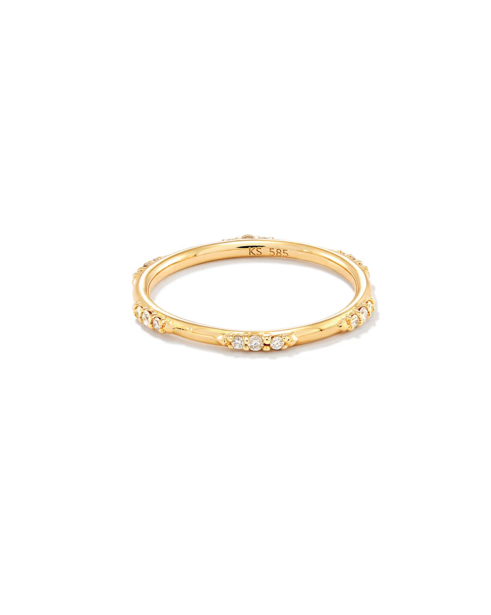 0.19 ct Posey 14k White Gold Band Ring in White Diamonds