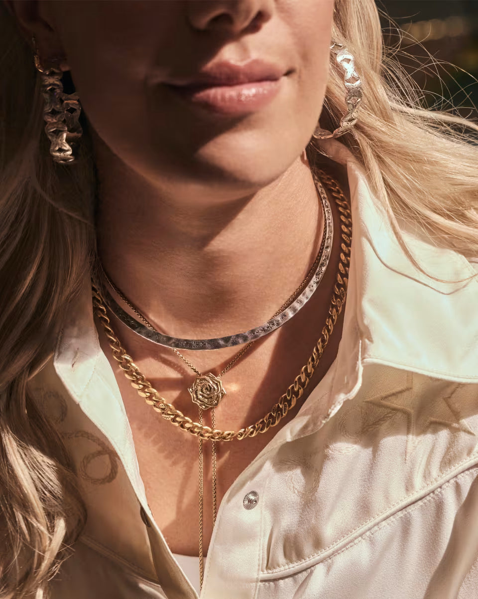 Keziah Vintage Silver Link and Chain Necklace