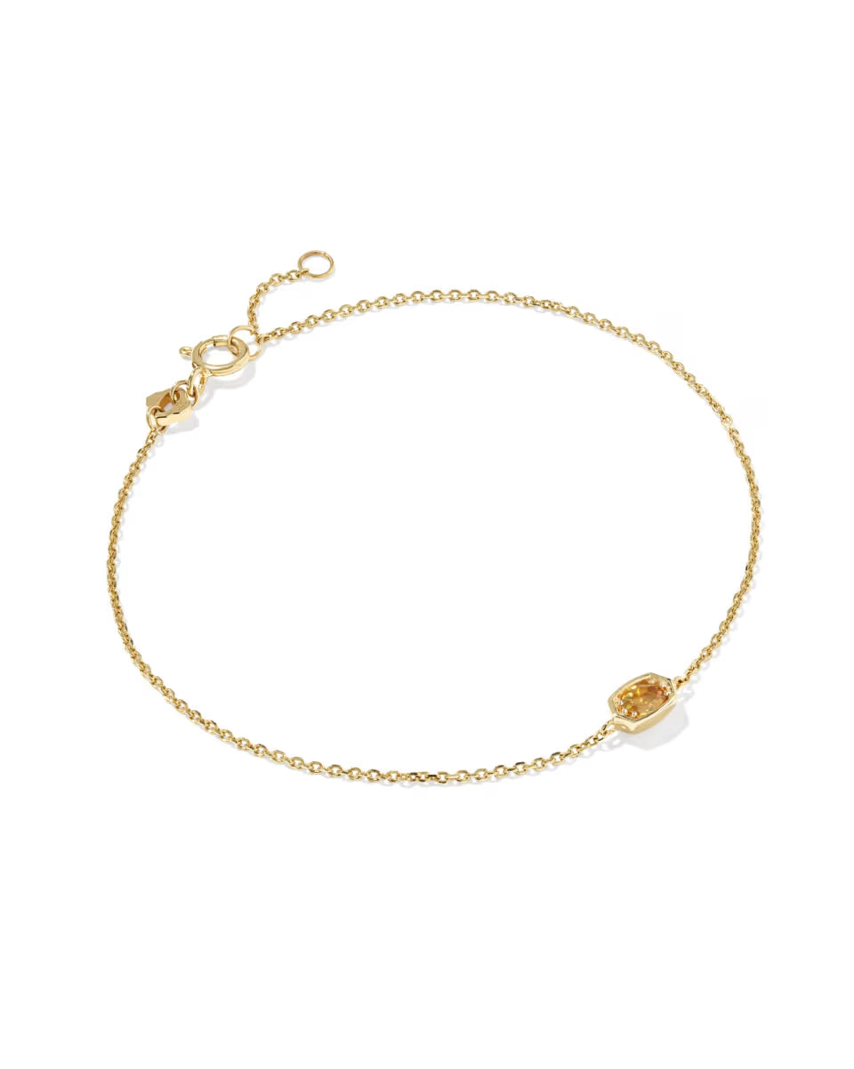 Marisa 14k Yellow Gold May Oval Solitaire Bracelet