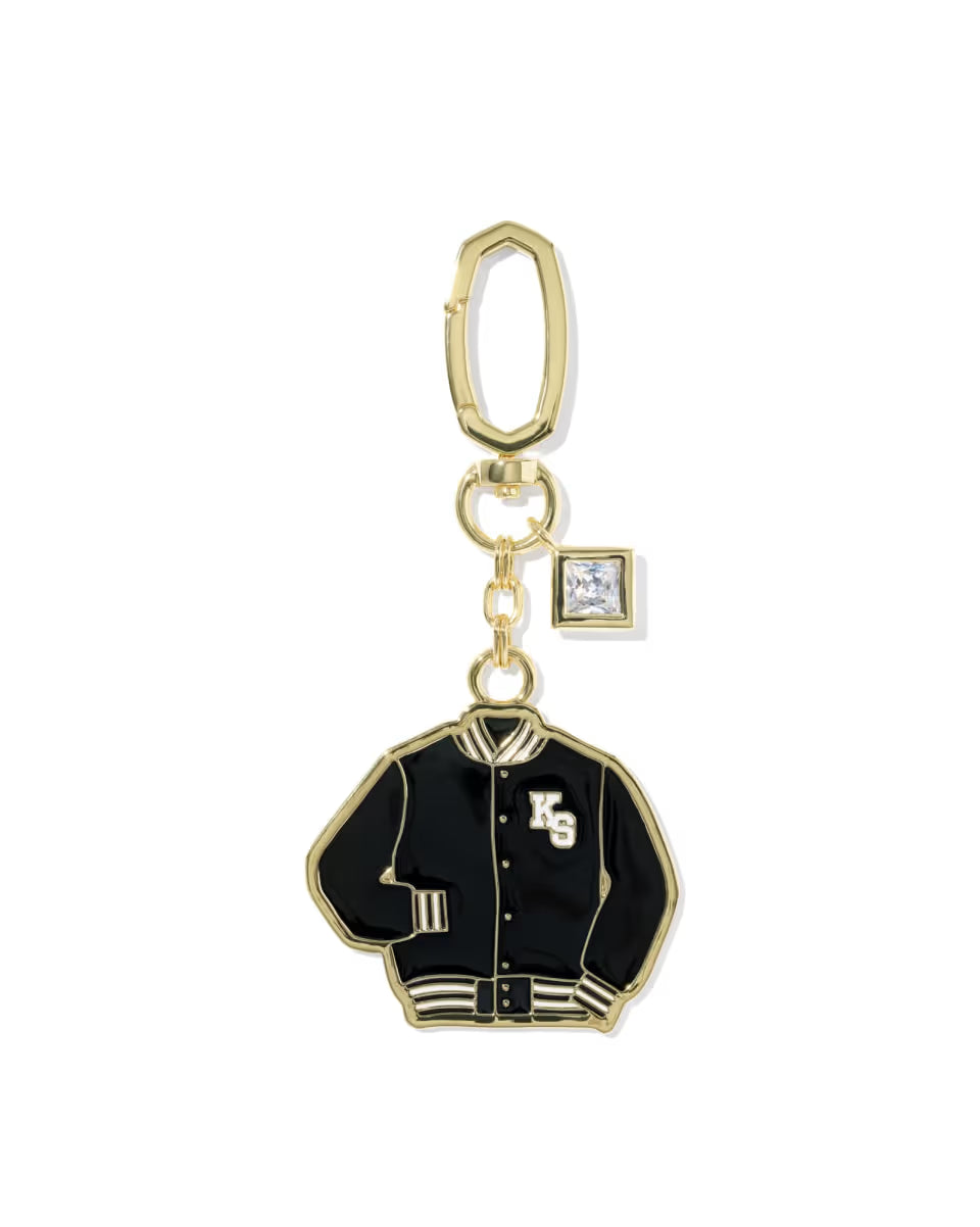 Varsity Jacket Enamel Gold Bag Charm