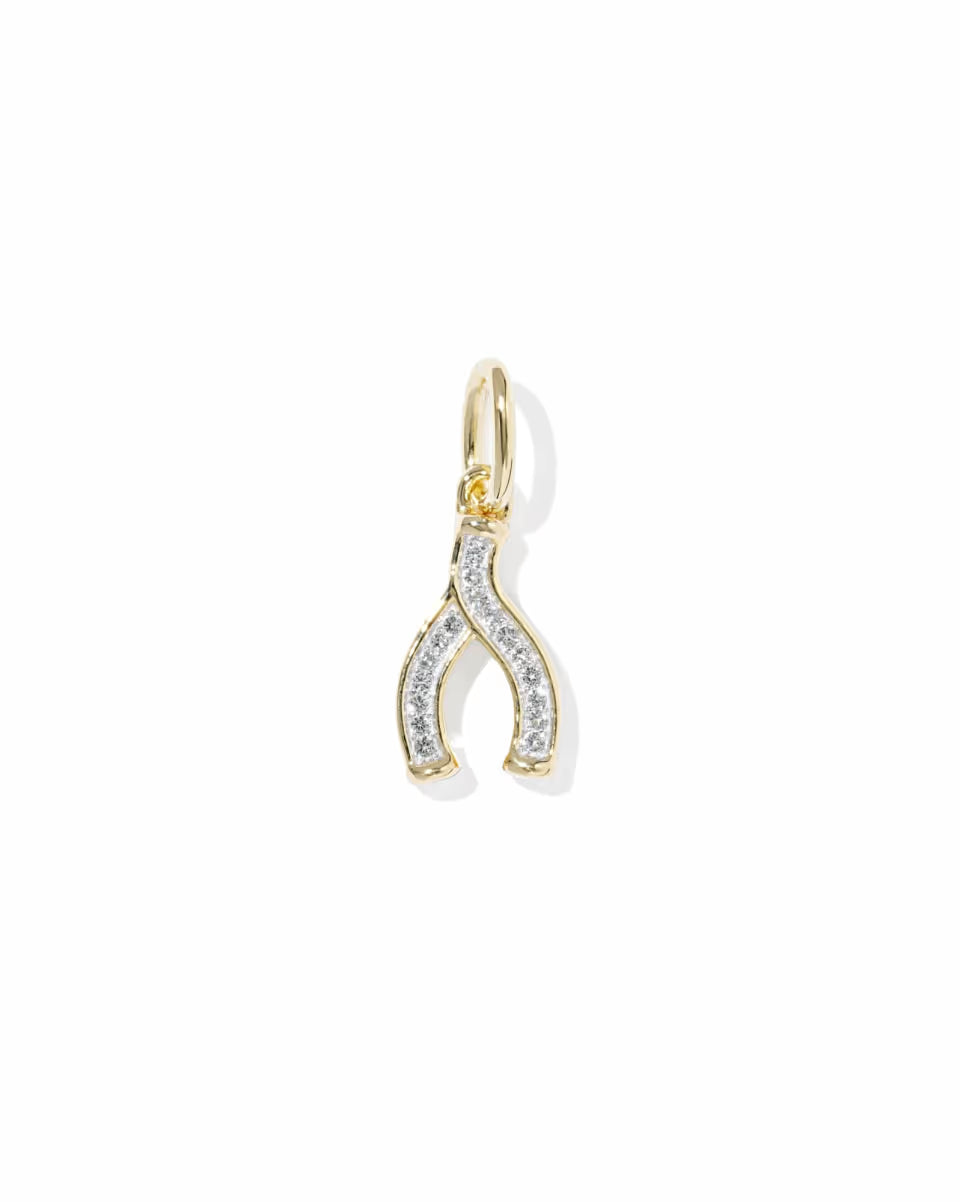 Wishbone 18k Gold Vermeil Charm