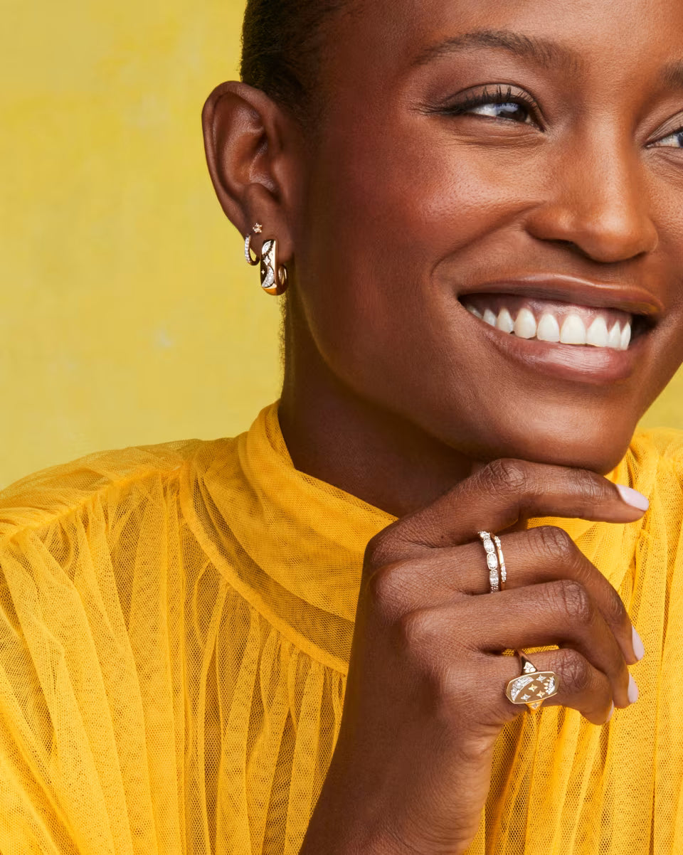 Skye Celestial 18k Yellow Gold Vermeil Huggie Earrings