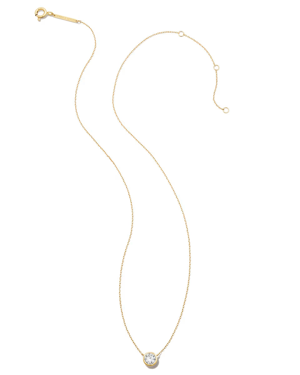 0.5 ct Lab Grown White Diamond Audrey Pendant Necklace in 14k Yellow Gold