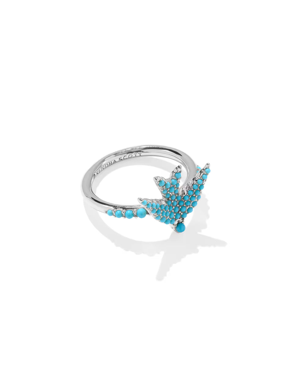 Melody Bird Silver Cocktail Ring
