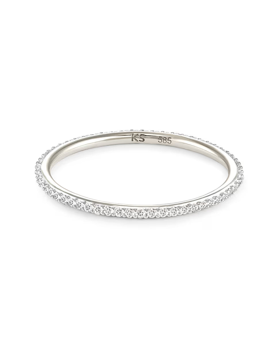 0.24 ct Angelina 14k Yellow Gold Band Ring in White Diamond
