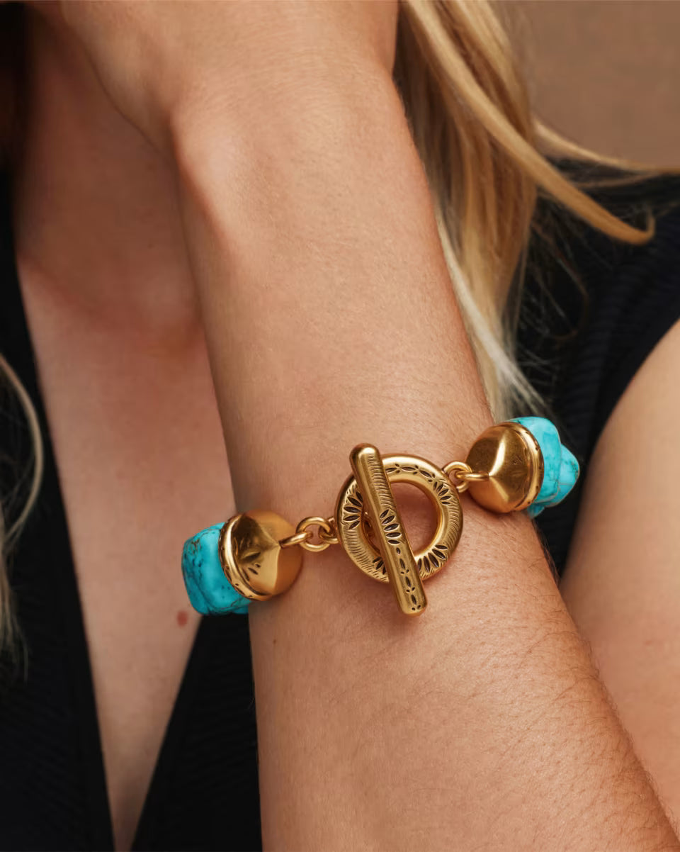 Townes Vintage Gold Statement Beaded Bracelet