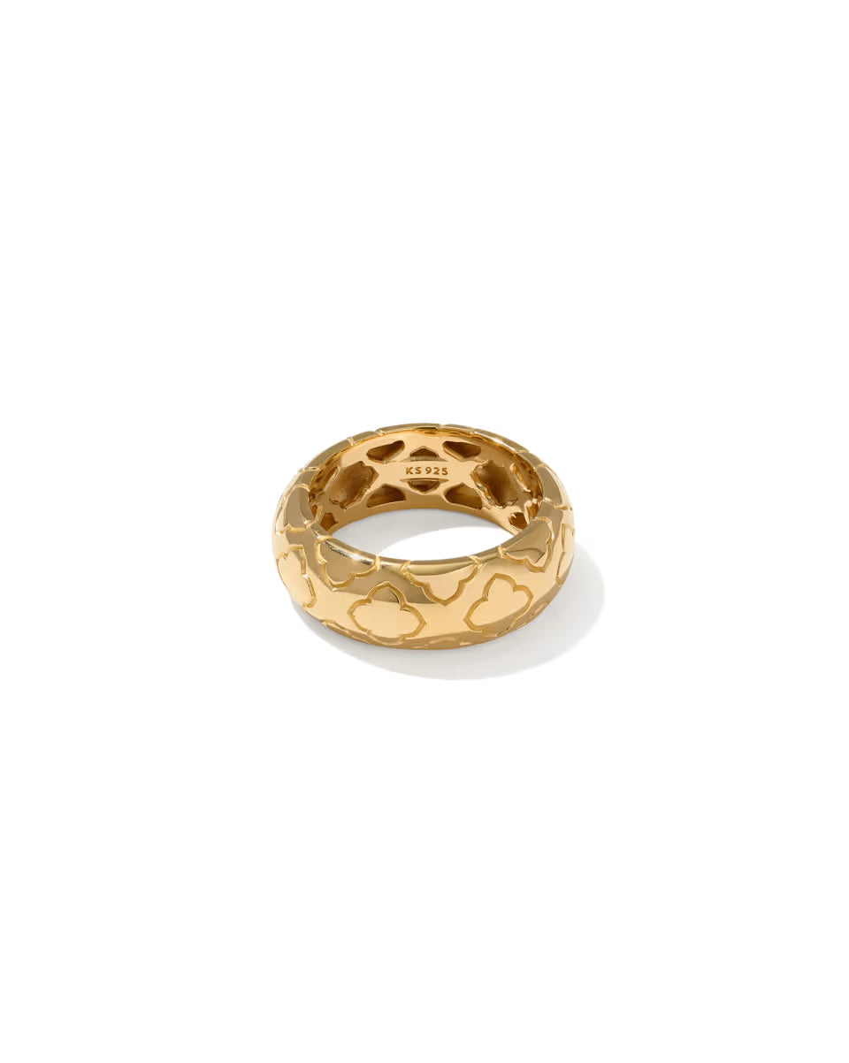 Bold Etched Oxidized Sterling Silver Band Ring
