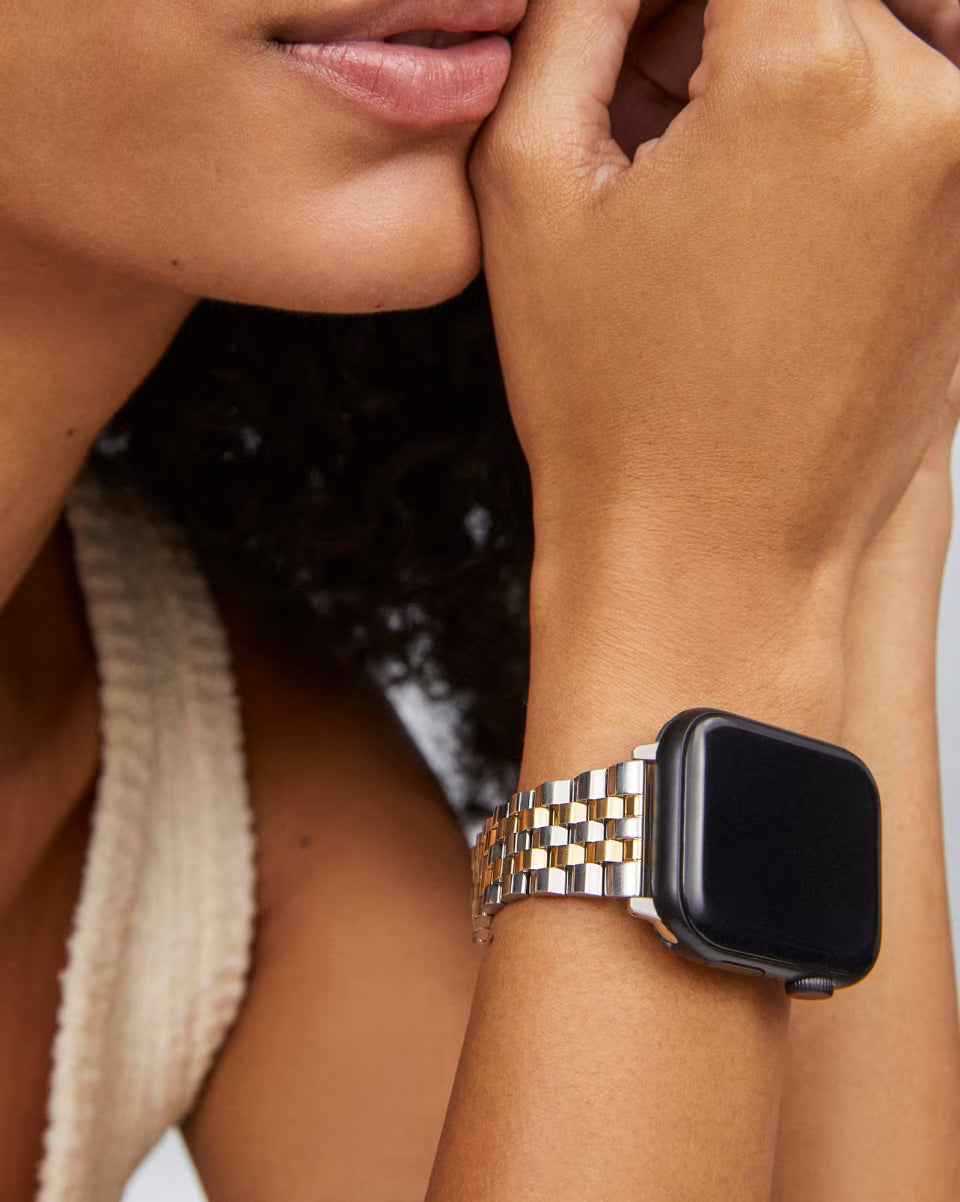 Alex 5 Link Watch Band in Iridescent Stainless Steel