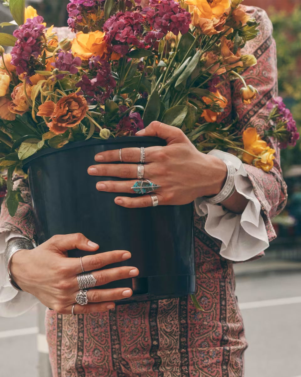 Calliope Vintage Silver Band Ring