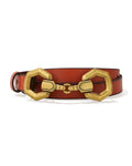 Beau Horse Bit Vintage Gold Belt in Tan