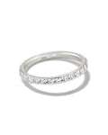 1 ct Lab Grown White Diamond Marilyn Band Ring in 14k White Gold