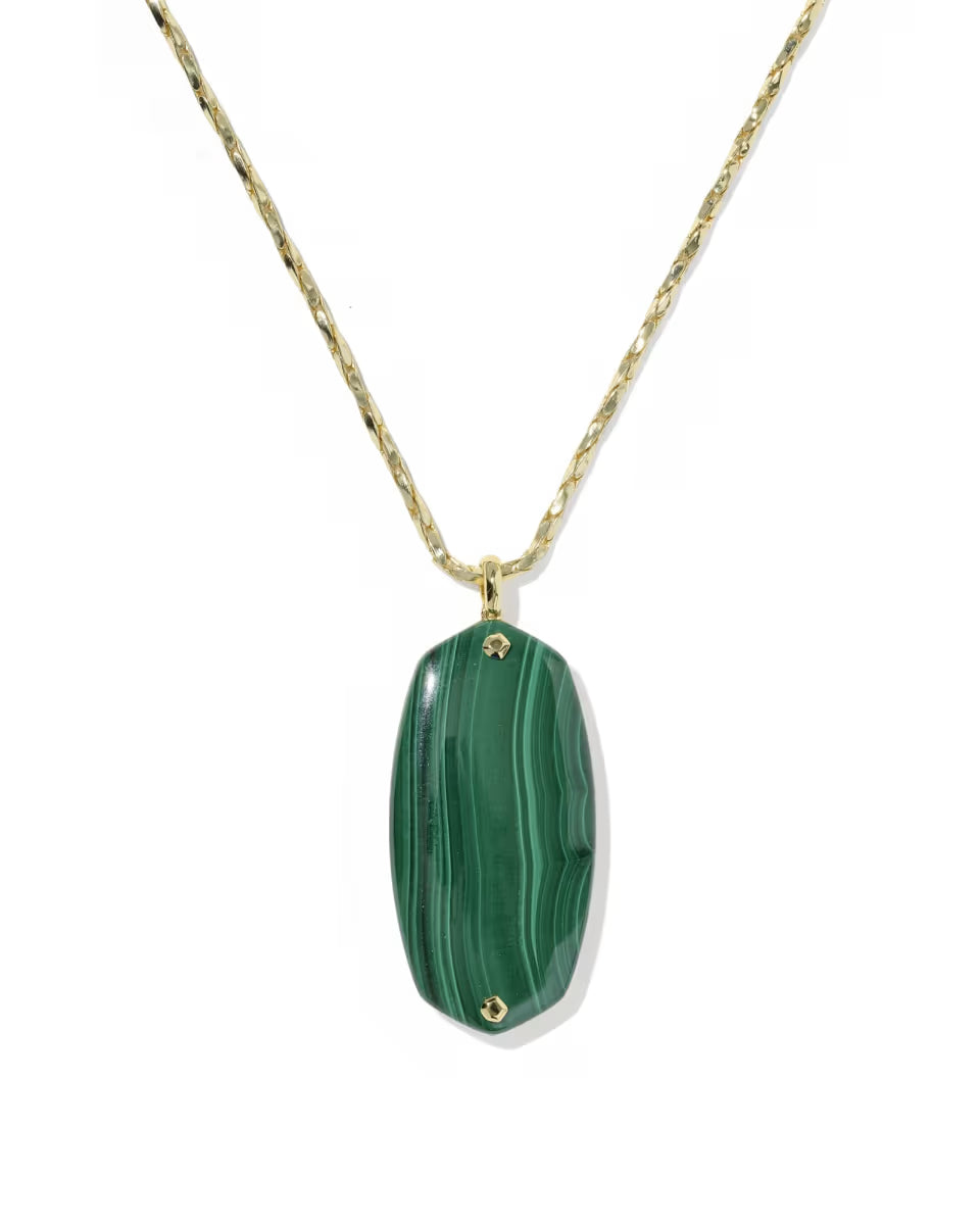 Danielle Riveted Gold Long Pendant Necklace