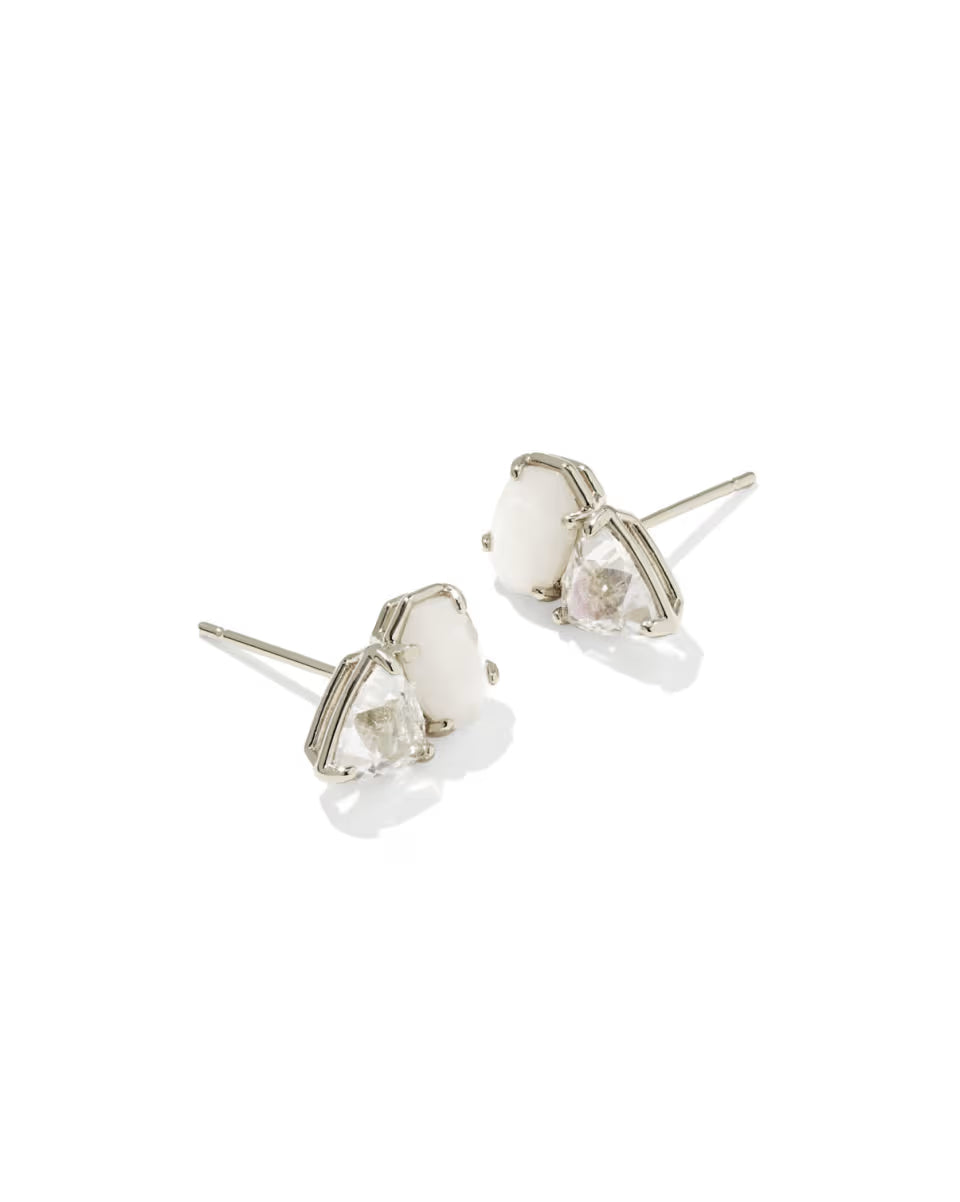 Tatum Silver Stud Earrings