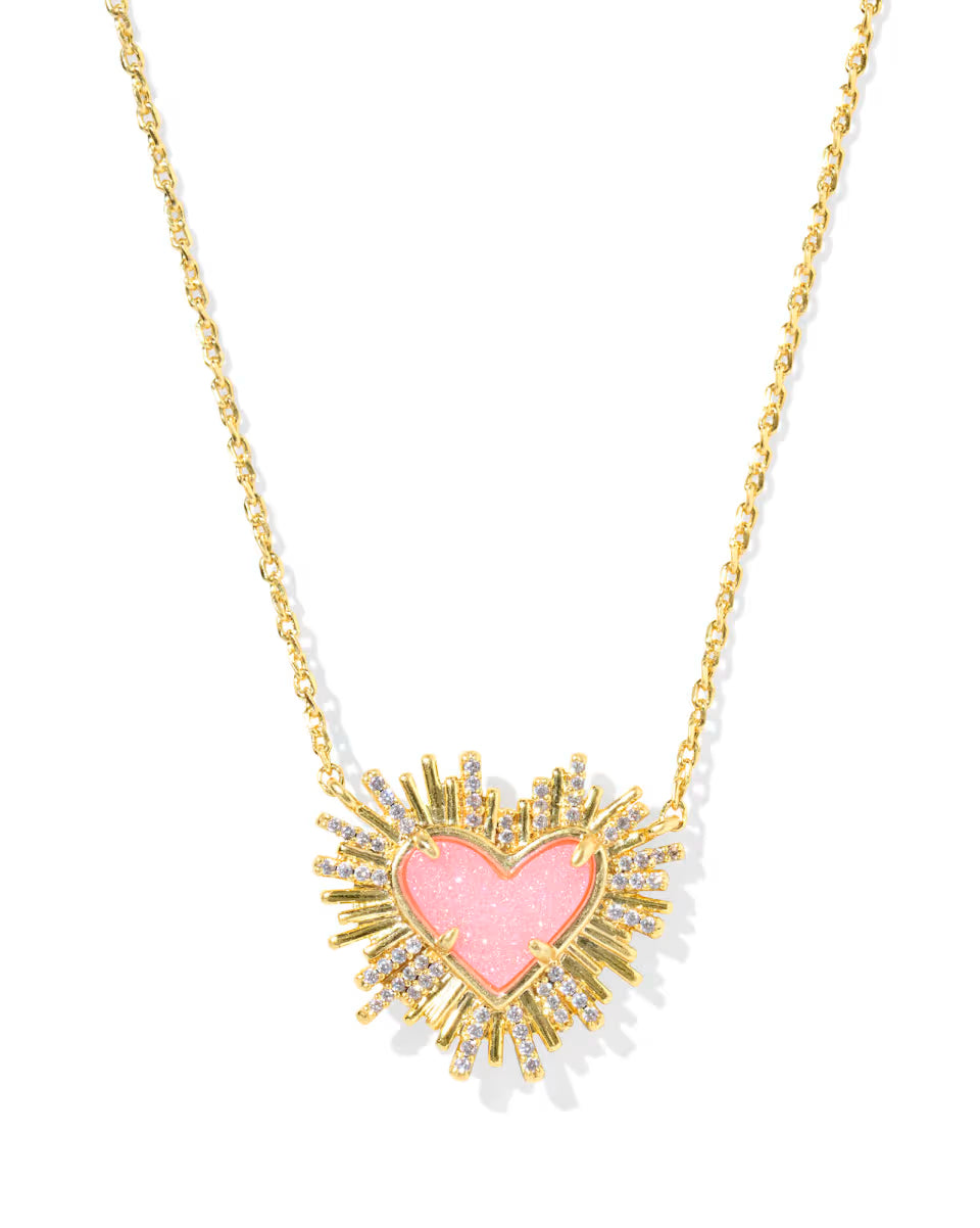 Dolly Parton x Kendra Scott Ari Heart Gold Short Pendant Necklace