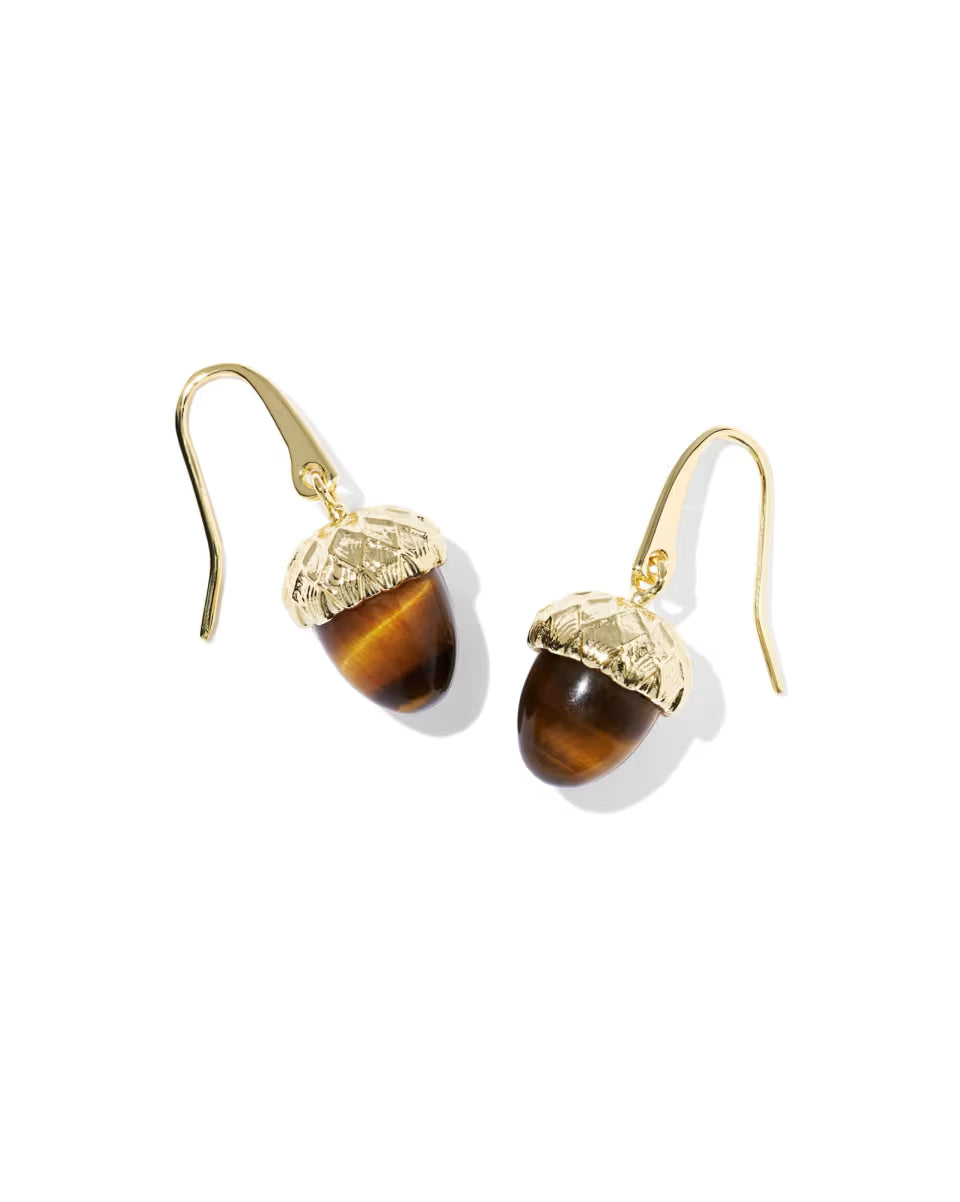 Acorn Gold Drop Earrings