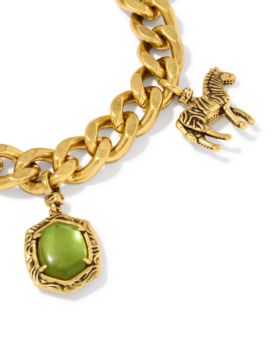 Raina Vintage Gold Charm Bracelet