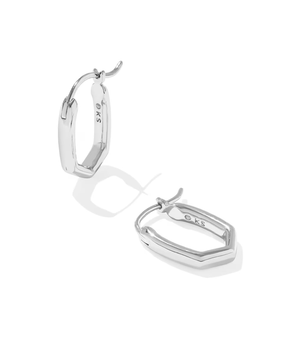 Mini Elisa and Abbie Silver Convertible Huggie Earrings
