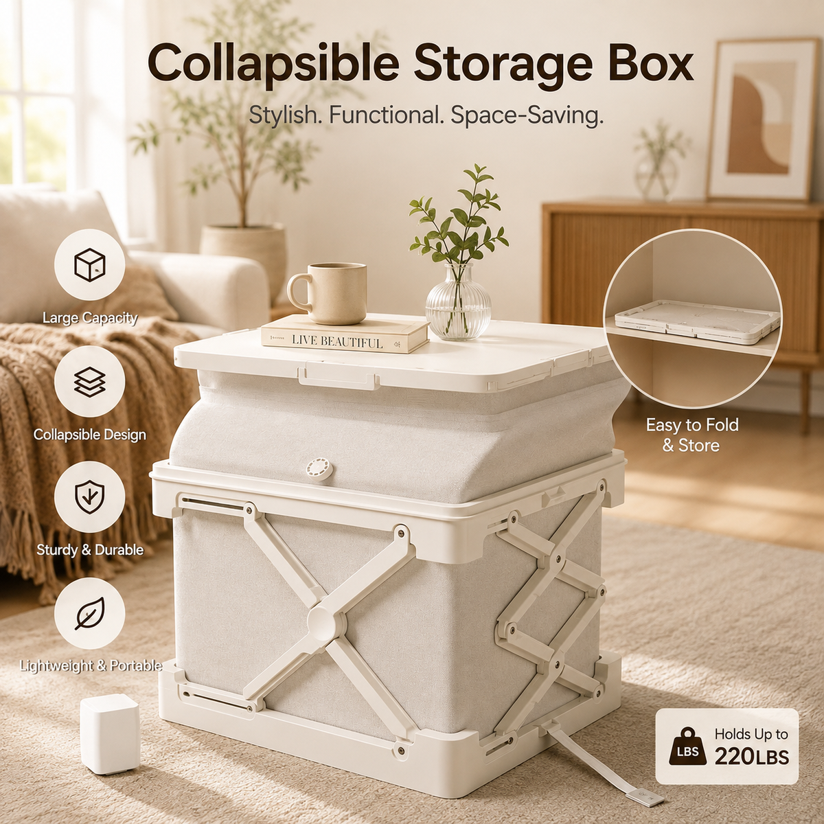 Vacuum Compression Storage Box – Space-Saving Clothes & Bedding Organizer