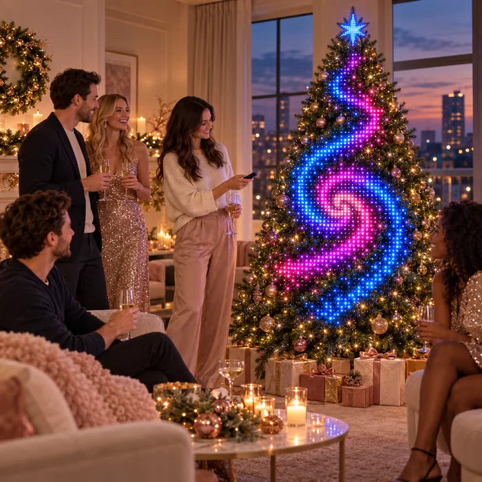 Smart RGBIC Christmas Tree String Lights — Supports Halloween, AIGC, and DIY Light Shows