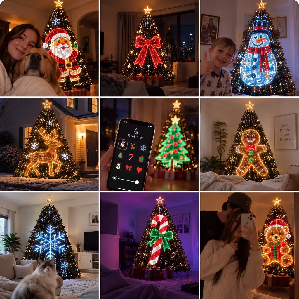 Smart RGBIC Christmas Tree String Lights — Supports Halloween, AIGC, and DIY Light Shows