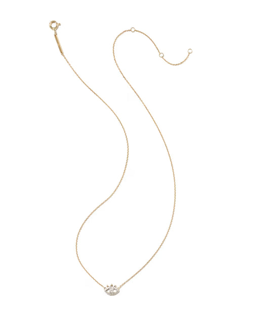 0.18 ct Eye of Protection 14k Yellow Gold Pendant Necklace