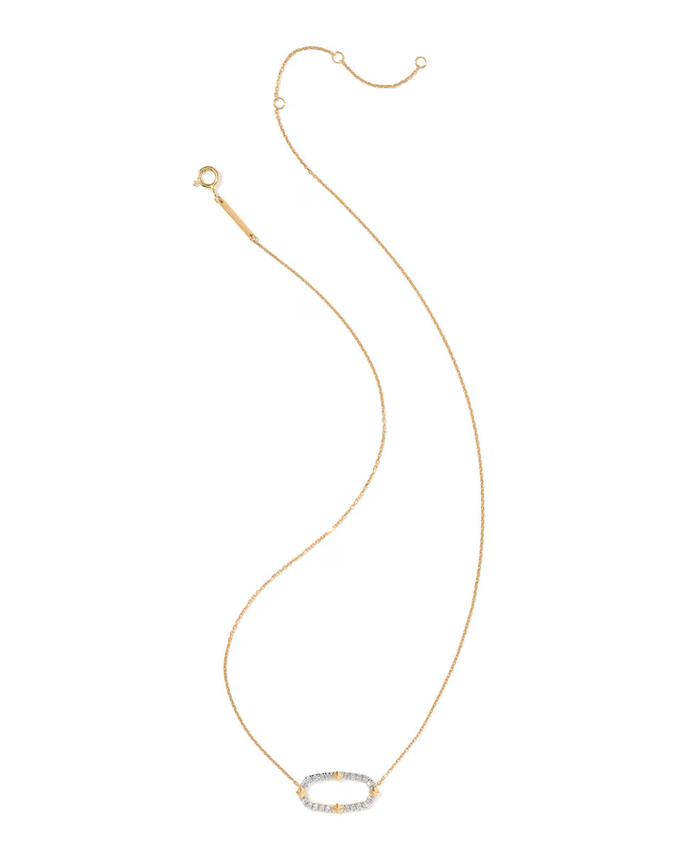 0.26 ct Lab Grown White Diamond Astrid 14k Yellow Gold Short Pendant