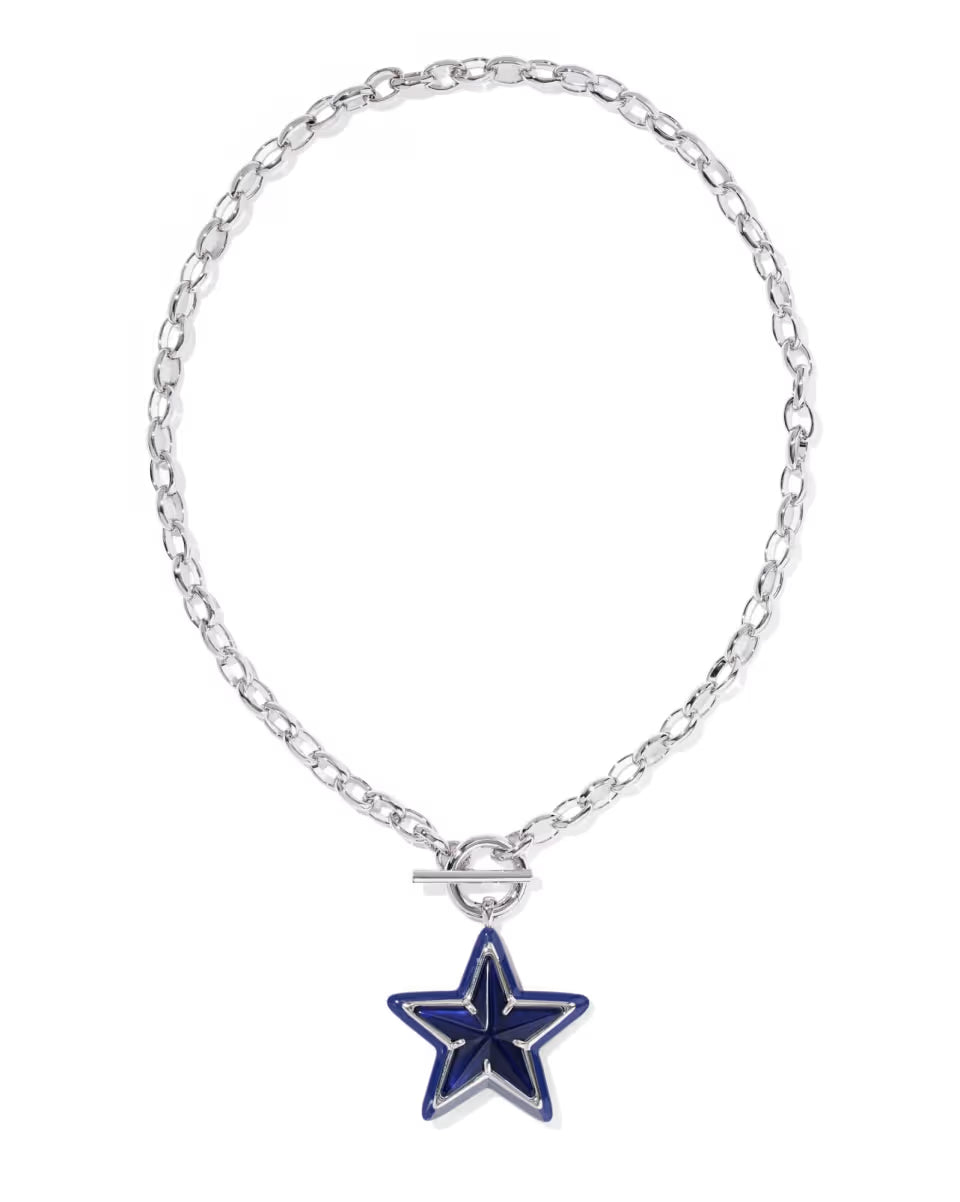 Cassidy Silver Enamel Statement Necklace