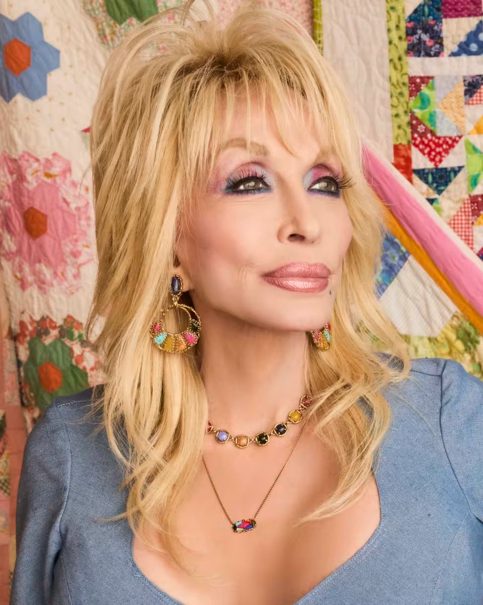 Dolly Parton x Kendra Scott Patchwork Elisa Vintage Gold Short Pendant Necklace