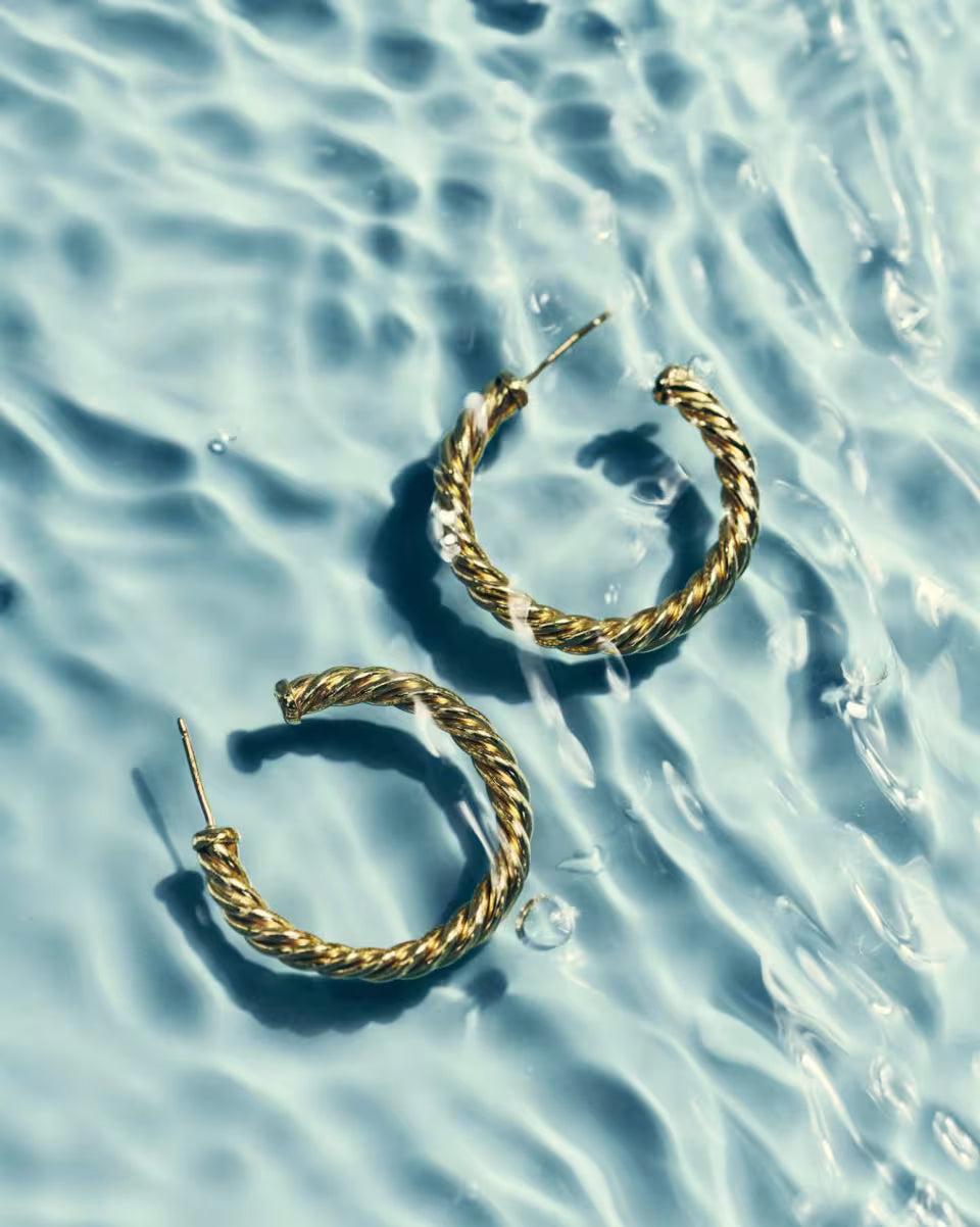 Victoria Thick Twist 14k Gold-Filled Hoop Earrings
