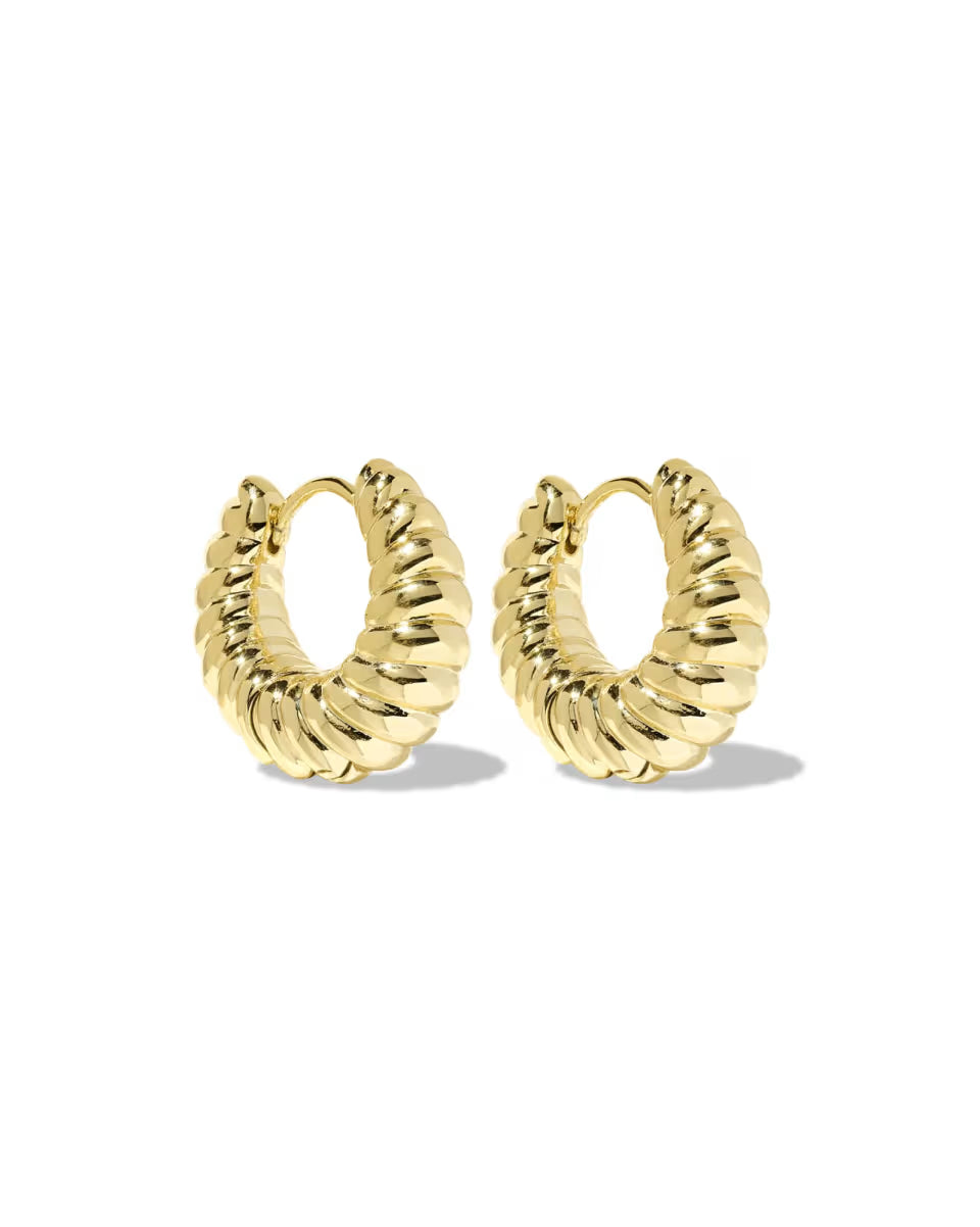 Sandy Gold Huggie Earrings