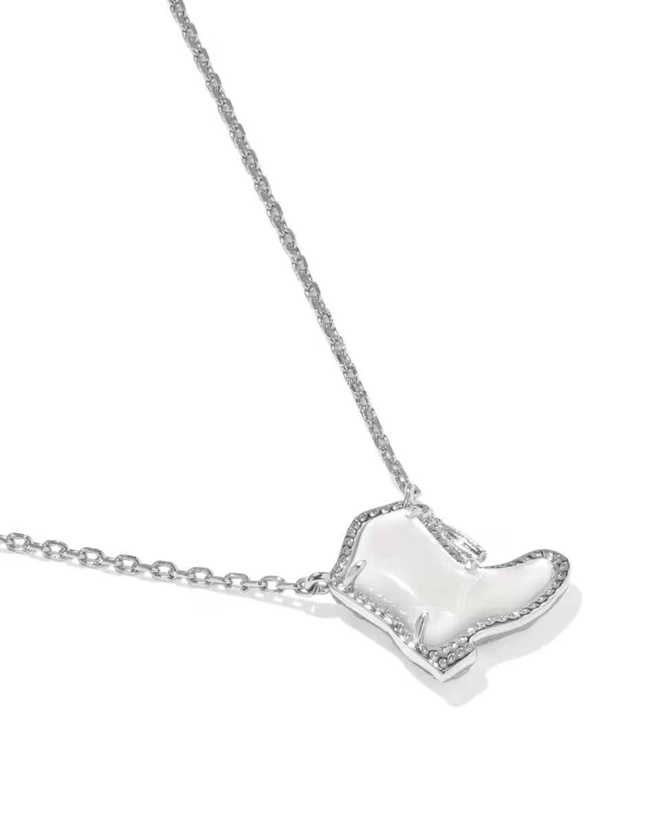 Drill Team Boot Gold Short Pendant Necklace
