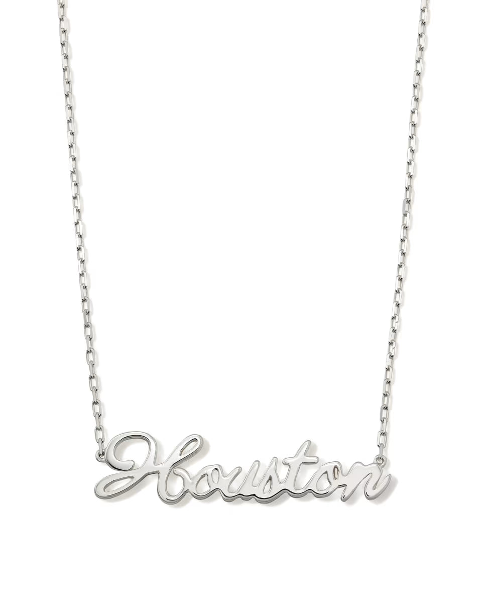 Houston Pendant Necklace in Sterling Silver