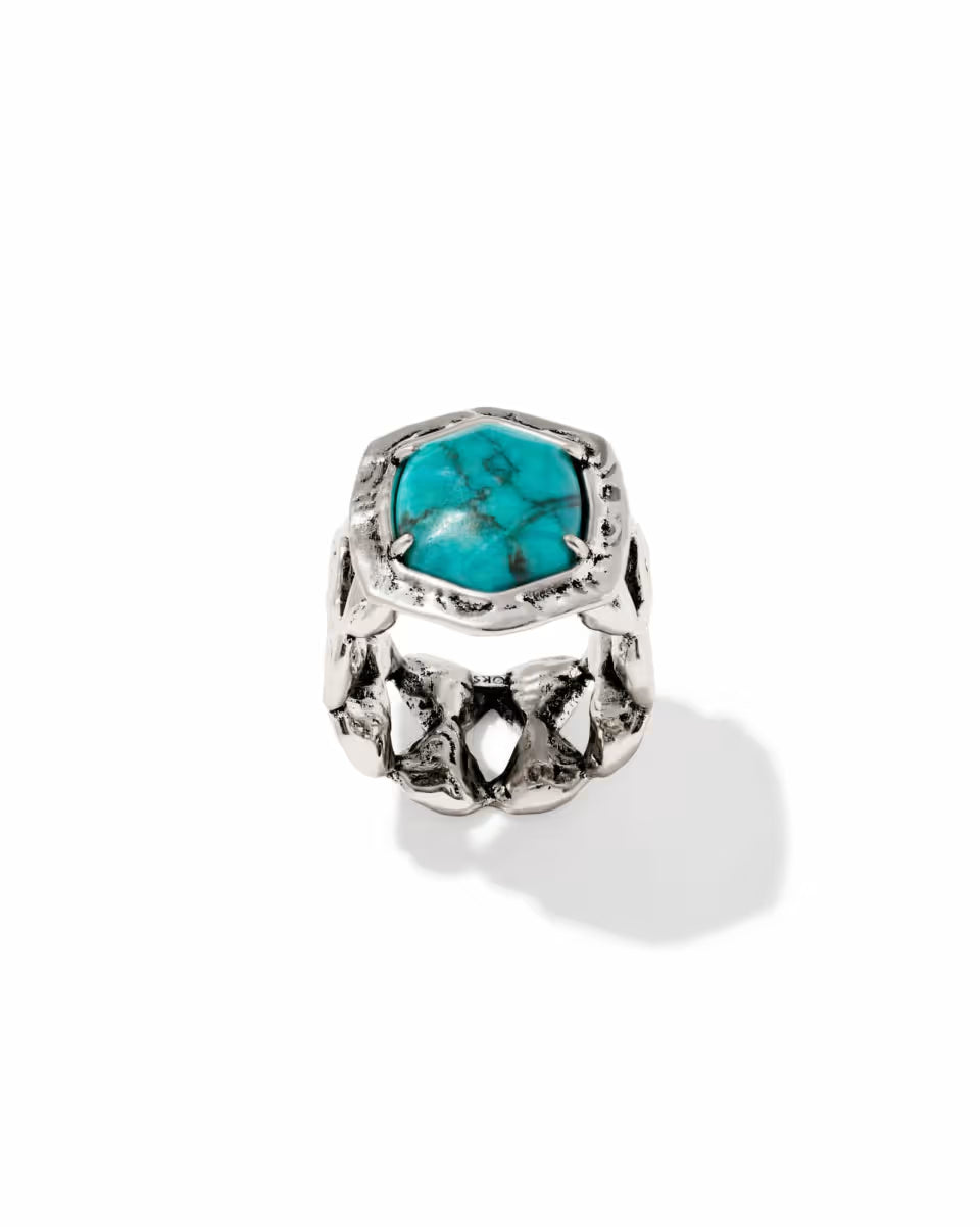 Tiger Striped Daphne Gold Cocktail Ring
