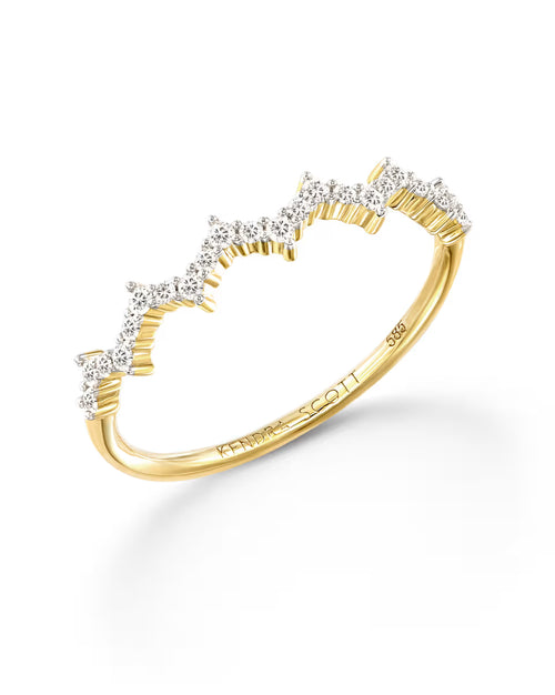 0.2 ct Finley 14k Yellow Gold Band Ring in White Diamond