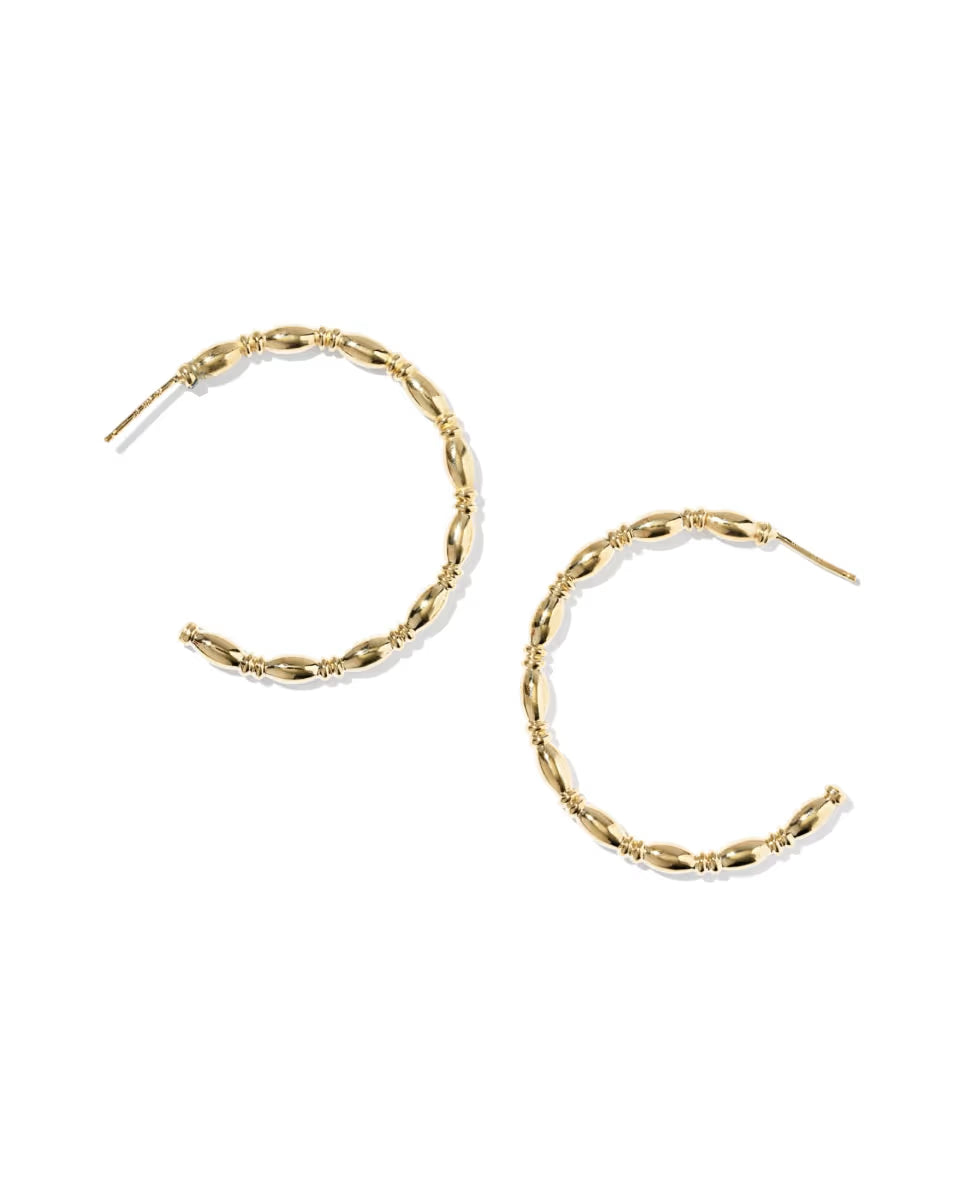Miriam Large Bead 14k Gold-Filled Hoop Earrings