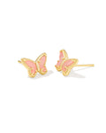 Dolly Parton x Kendra Scott Vintage Silver Butterfly Small Stud Earrings in Ivory Mother-of-Pearl