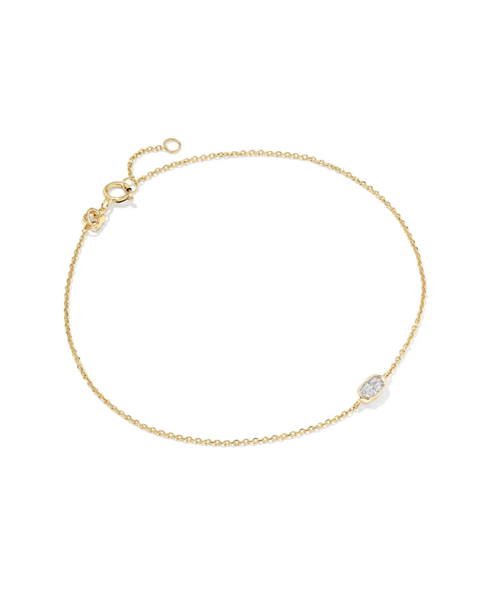 Marisa 14k Yellow Gold May Oval Solitaire Bracelet