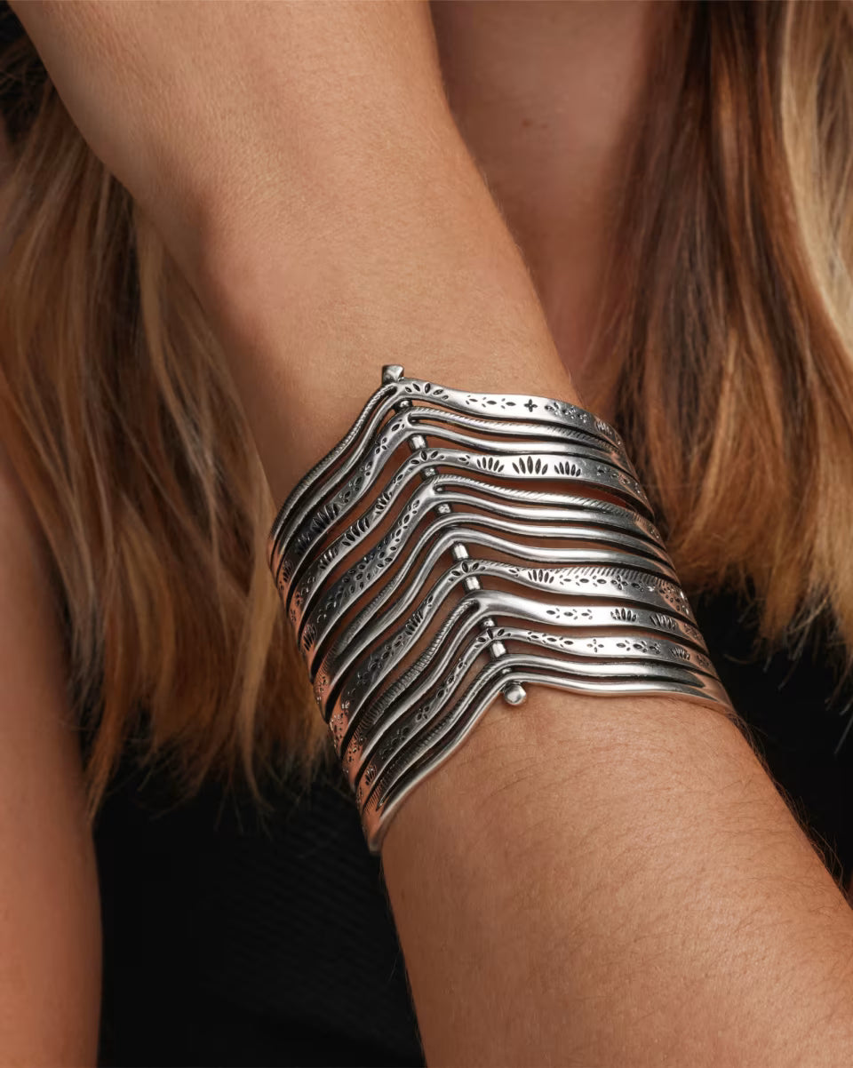 Calliope Vintage Gold Statement Cuff Bracelet