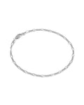 Thin Figaro Oxidized Sterling Silver Chain Bracelet